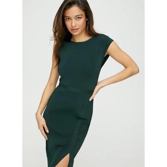 Babaton Business Dress | Forest Green | XS - Picture 2 of 4